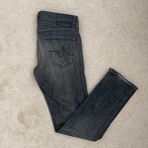 AG The Matchbox Slim Straight Distressed Grey Size 32